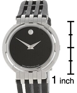 Movado Esperanza Women's Black Dial Strap Watch