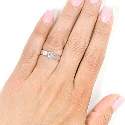 14k White Gold 3/4ct TDW Diamond Solitaire Ring (H-I, SI2)
