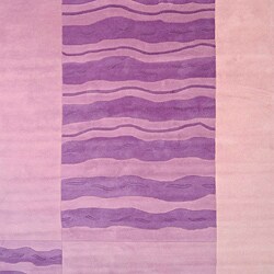 Hand-tufted Waves Collection Wool Rug (9' x 13')