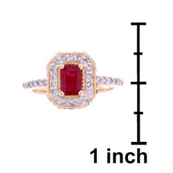 14k Gold 1/2ct TDW Pave Diamond and Gemstone Ring (I-J, I1-I2)
