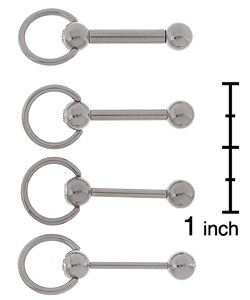 Straight Barbell with Jewel Ball Venus Hoop