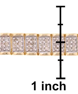 10k Gold Multi-row 3ct TDW Diamond Tennis Bracelet (J, I1)