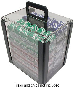 Clear 1000-pc Poker Chip Capacity Carrier