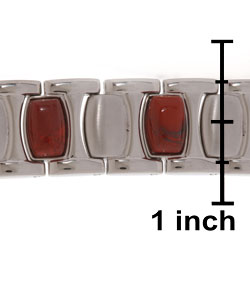 Stainless Steel Mahogany Obsidian Magnetic Bracelet