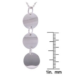 Italian Sterling Silver Three Disc Pendant