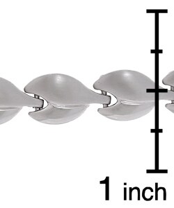 Heart-shaped Link Magnetic Stainless Steel Bracelet