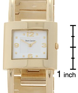 Pierre Lannier Square Goldtone Bangle Watch