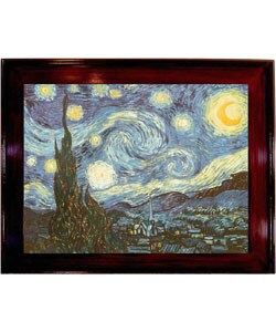 Van Gogh Starry Night/Cafe Terrace Framed Canvas Set
