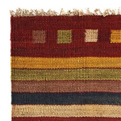 Flatweave Rambler Rusty Red Hemp Rug (5' x 8')