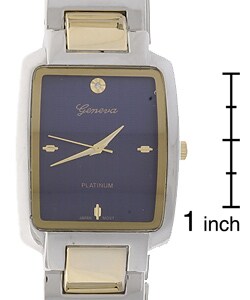 Geneva Platinum Men's Blue Dial Watch