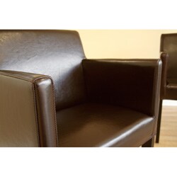 Carlton Espresso Bi-cast Leather Arm Chair