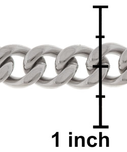 Stainless Steel 24-inch Curb Link Necklace