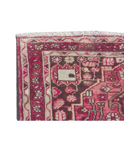 Hamadan Hand-knotted Red/Burgundy Rug 3'4x9'8 (Iran)