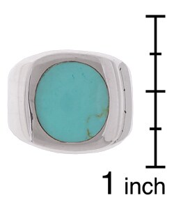 Men's Sterling Silver Turquoise Ring
