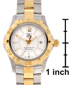 Tag Heuer Silver Dial Two-tone Aquaracer Watch