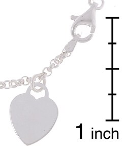Sterling Silver Heart Style Children's Bracelet