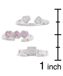 Sterling Silver 3-piece Toe Ring Set