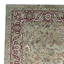 Hand-tufted Grace Light Gold Wool Rug (5' x 8')