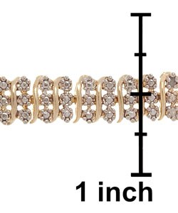 18k Gold Overlay or Sterling Silver 1/4ct TDW Diamond Bracelet (I-J, I3)