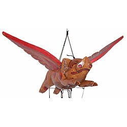 Handcrafted Flying Pig Bamboo Windchime (Indonesia)