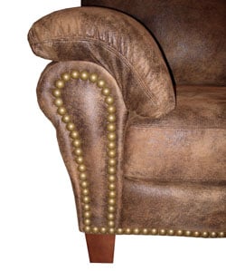 Buckskin Fabric Sofa and Chair