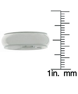 14k Gold 6 mm Millegrain Wedding Band