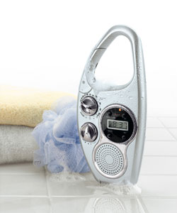 shower clock radio