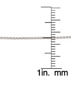 14-kt White Gold 0.8 mm 20-inch Wheat Necklace