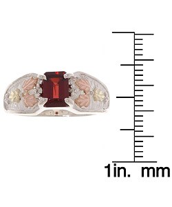 Black Hills Gold on Siver Garnet Ring