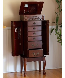 Mahogany Medium Jewelry Armoire