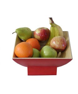 Handcrafted Square Base Bamboo Serving Bowl (Vietnam)