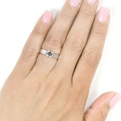 14k Gold 1/2 ct TDW Asscher Diamond Ring (H-I, SI1)