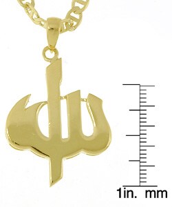 14k Goldplated Islamic Allah Pendant