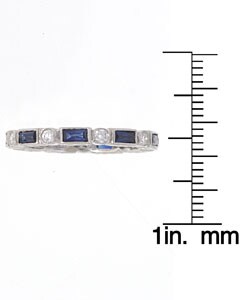 Tacori Platinum Sapphire and Diamond Engagement Band