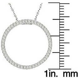 10k White Gold 1/4ct TDW Diamond Circle Necklace  (Set of 3)