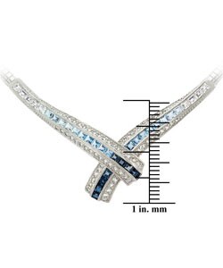 Sterling Silver Multi Topaz Necklace