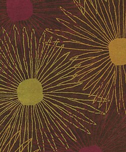 Hand-tufted Fireworks Brown Wool Rug (5' x 8')