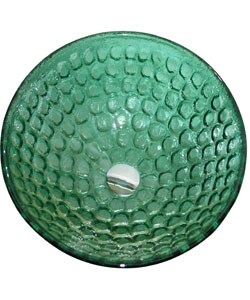 Vigo Green Circles Tempered Glass Vessel Sink