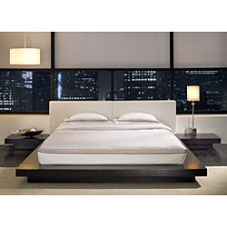 Worth King-size Platform Bed and 2 Nightstands
