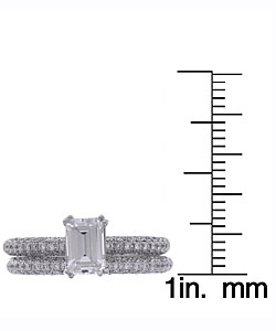 14k White Gold 1ct TDW Diamond Bridal Ring Set (G-H, SI1-SI2)