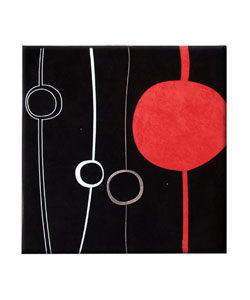 Handcrafted Black Ultrasuede Wall Art