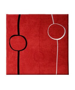 Handcrafted Red Ultrasuede Wall Art