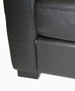 Portola Black Leather Sofa and Loveseat Set