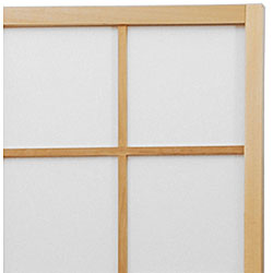 Wood and Rice Paper 6-foot 3-panel Zen Shoji Room Divider (China)