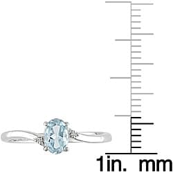 10k White Gold Oval Sky Blue Topaz Ring
