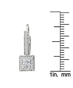 14k Gold 3/8ct TDW Diamond Micro Pave Earrings