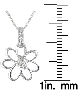 10k White Sapphire Diamond April Birth Stone Necklace