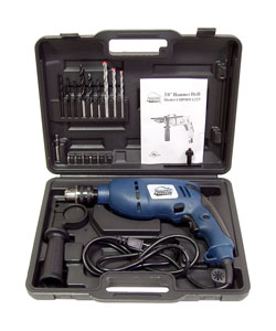 Hammer Drill Set - 3/8 inch Chuck with Case