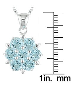 Sterling Silver and Blue Topaz Necklace