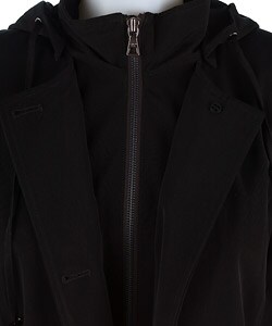 London Fog Black 3/4 Button Trench Coat w/Lining